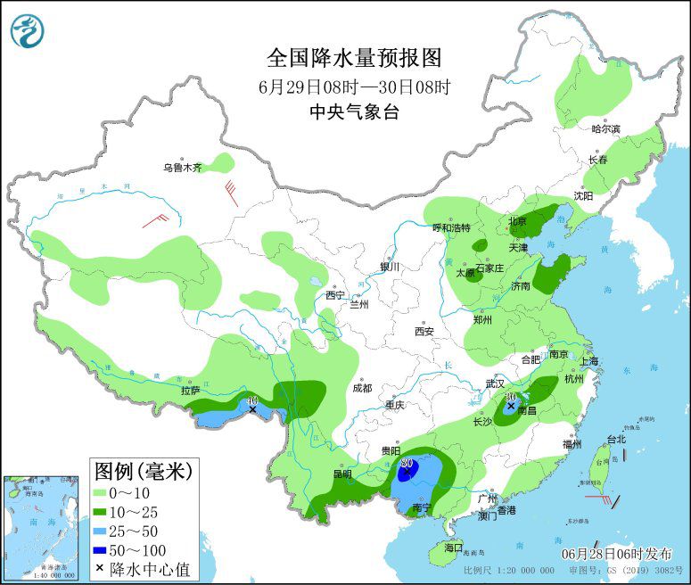 江南華南等地有較強降水 部分地區(qū)伴有雷暴大風(fēng)或冰雹