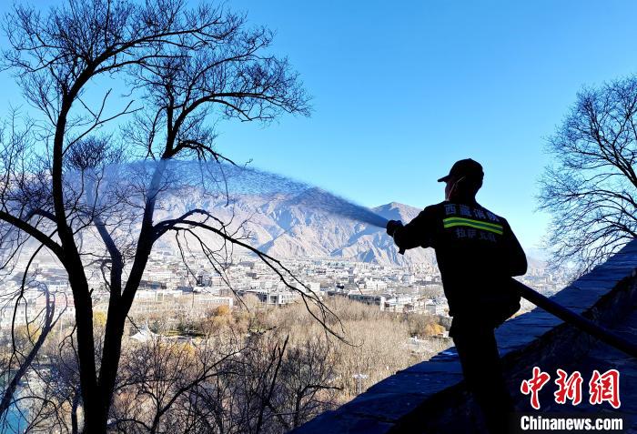 12月6日，布達(dá)拉宮消防救援大隊(duì)在布達(dá)拉宮山體林草區(qū)域開展?jié)窕ぷ鳌！㈣?攝