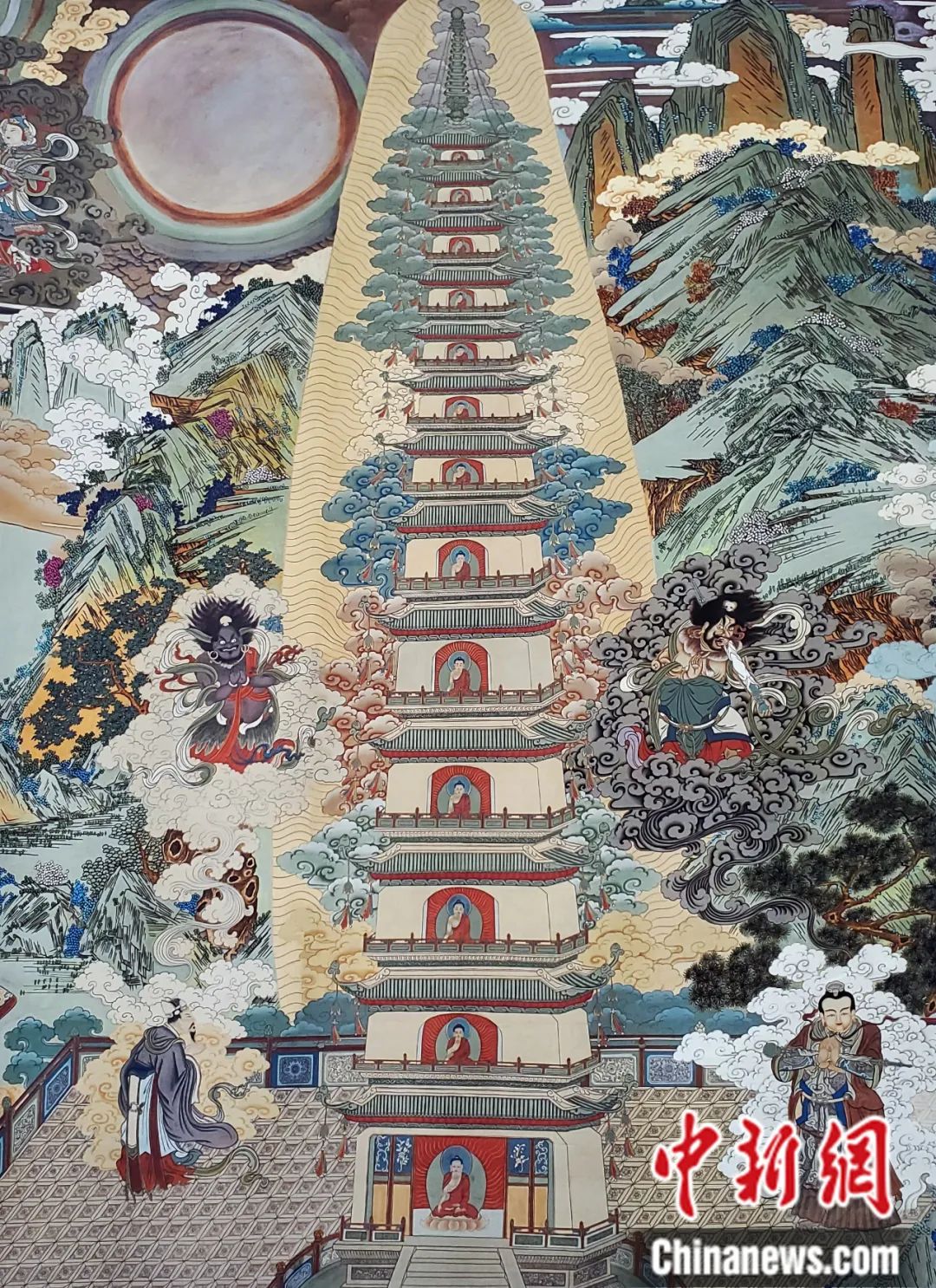 臨摹、補(bǔ)繪的青海瞿曇寺壁畫。受訪者 供圖