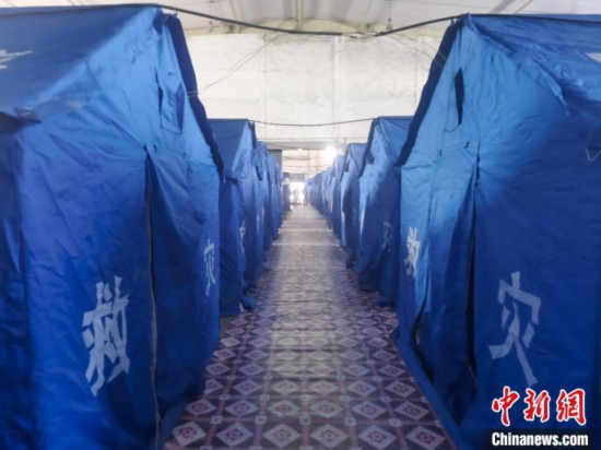 那曲火車站集中健康監(jiān)測點?！≈袊F路青藏集團有限公司拉薩車務(wù)段 供圖